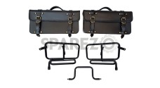 Royal Enfield GT Continental 650 Pannier Rails & Bags Black Pair